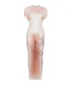 JEAN PAUL GAULTIER SILHOUETTE-PRINT MAXI DRESS