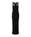 Jean Paul Gaultier Piercing Cotton Jersey Maxi Dress In Black