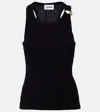 Jean Paul Gaultier Tank Top With Piercing In Black