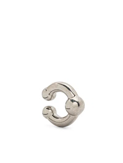Jean Paul Gaultier Piercing Ear Cuff In Silver