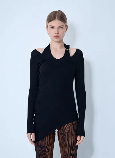 Jean Paul Gaultier Piercing Top In Blue