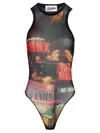Jean Paul Gaultier Pigalle Bodysuit Woman Black In Polyamide