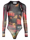 Jean Paul Gaultier Pigalle Mesh Shawl Woman Black  In Polyamide