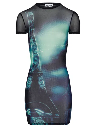 JEAN PAUL GAULTIER PIGALLE MINI DRESS WOMAN NAVY IN POLYAMIDE