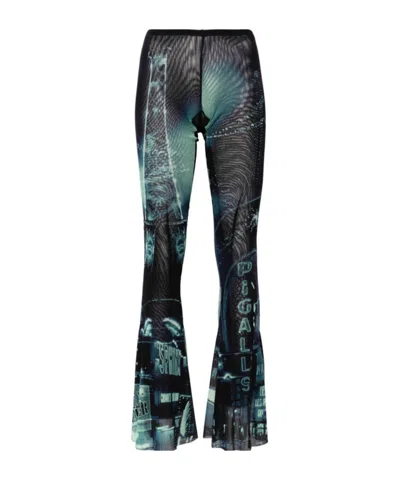 JEAN PAUL GAULTIER PIGALLE-PRINT FLARED TROUSERS
