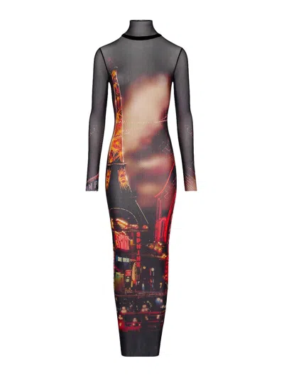 JEAN PAUL GAULTIER PIGALLE PRINT LONG DRESS
