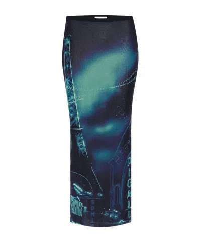 JEAN PAUL GAULTIER PIGALLE-PRINT MAXI SKIRT
