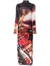 Jean Paul Gaultier Pigalle Long Dresse Woman Black In Velvet In Black