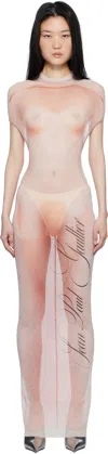 Jean Paul Gaultier Silhouette-print Maxi Dress In 2026 Palepink/dustyp