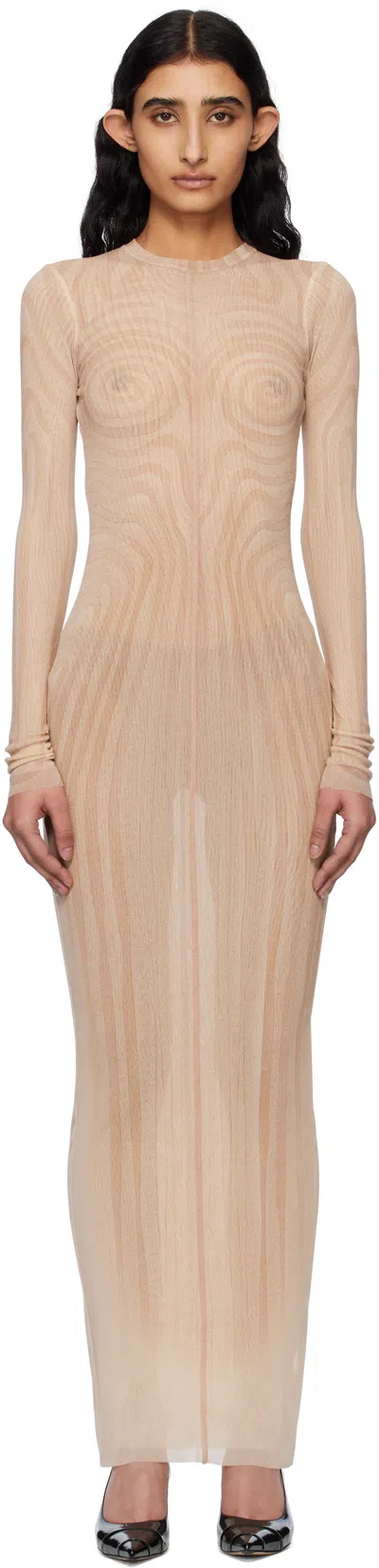 Jean Paul Gaultier Pink 'the Long Spirale' Maxi Dress In 2026-palepink/dustyp