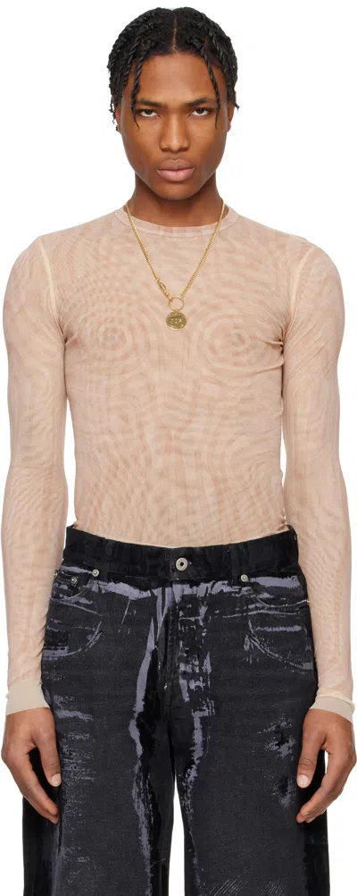JEAN PAUL GAULTIER PINK 'THE SPIRALE' T-SHIRT