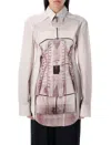 Jean Paul Gaultier Illusion Collared Graphic Print Shirt