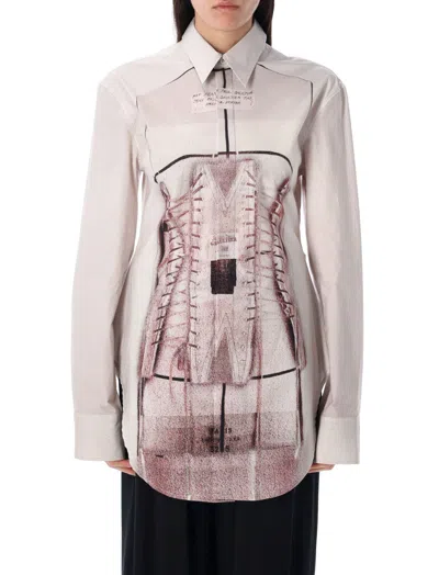 JEAN PAUL GAULTIER PINK TROMPE LOEIL SHIRT