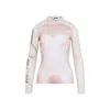 Jean Paul Gaultier Le Classique Printed Mesh Top
