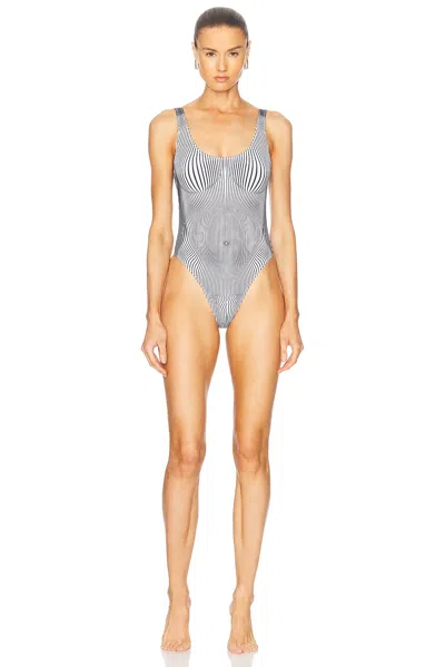 Jean Paul Gaultier Striped Swimsuit In Multicolor