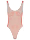 Shop Jean Paul Gaultier Pinstripe Body Morphing Woman Coral