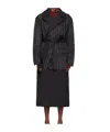 Jean Paul Gaultier Striped Padded Coat In Black