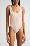 Jean Paul Gaultier Pinstripe One-piece Swimsuit