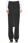 Jean Paul Gaultier Striped Casual Pants In Black & White