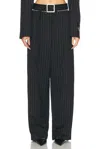 Jean Paul Gaultier Pinstripe Tailored Trouser In Black & White