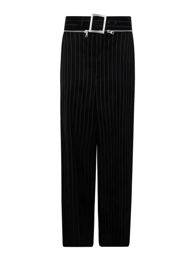 JEAN PAUL GAULTIER PINSTRIPE WOOL TAILORED TROUSER