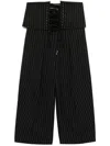 Jean Paul Gaultier Striped Casual Pants In 黑色