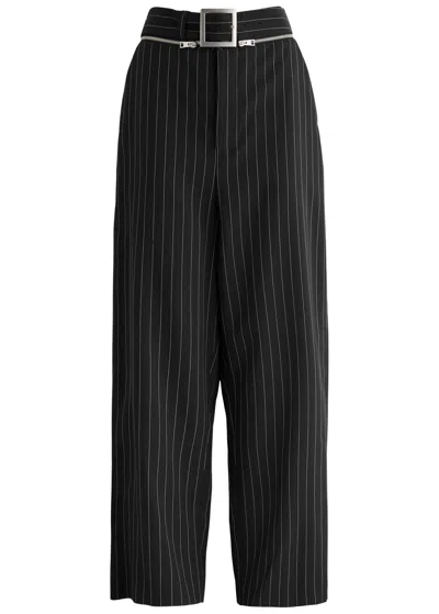JEAN PAUL GAULTIER JEAN PAUL GAULTIER PINSTRIPED WIDE-LEG WOOL TROUSERS