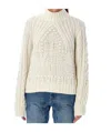 Jean Paul Gaultier Chunky Knit High-neck Sweater In White