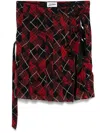 JEAN PAUL GAULTIER PLAID-CHECK MINI SKIRT