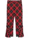 Jean Paul Gaultier Plaid-check Trousers In Red