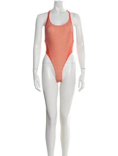 Pre-owned Jean Paul Gaultier Plaid Print Halterneck Bodysuit W/ Tags In White