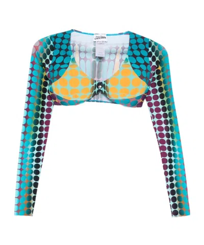 JEAN PAUL GAULTIER POLKA DOT PATTERN COVER-UP