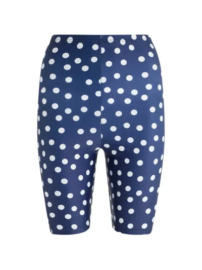 Jean Paul Gaultier Polka Dot Shorts In Blue
