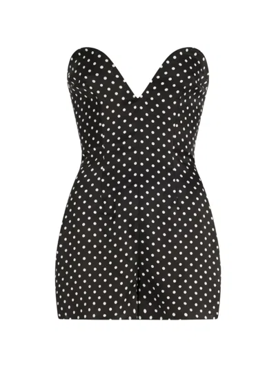 Jean Paul Gaultier Playsuit Mit Polka Dots In Black