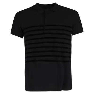 Jean Paul Gaultier Polo Shirt In Black Stripes Cotton