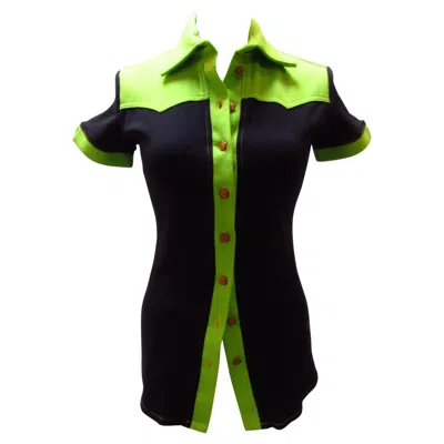 Pre-owned Jean Paul Gaultier Polyamide Short-sleeved Top In Black