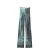 Jean Paul Gaultier Printed Flared-leg Mesh Trousers In Blue