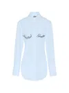 Jean Paul Gaultier Underboob Transfer Print Shirt For Women In Blue