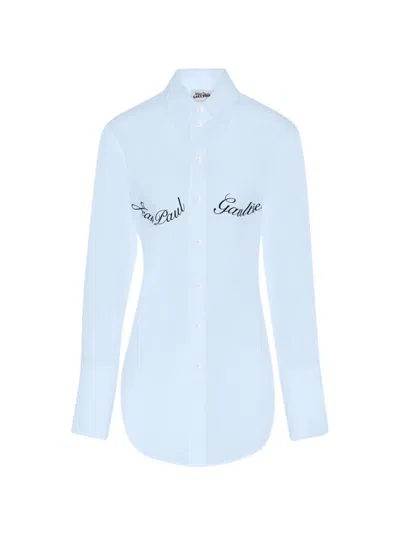 JEAN PAUL GAULTIER JEAN PAUL GAULTIER POPLIN SHIRT BABY BLUE