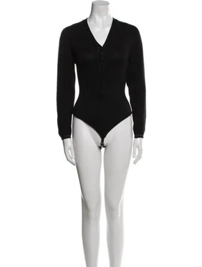 Pre-owned Jean Paul Gaultier Pour Equator Vintage 1980's Bodysuit In Black
