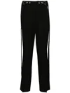 Jean Paul Gaultier Pressed-crease Tapered Trousers In 黑色