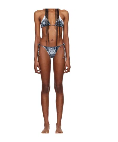 Jean Paul Gaultier Printed Bikini In Blue