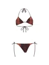 Jean Paul Gaultier Python Print Triangle Halterneck Bikini Set In Multi