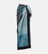Jean Paul Gaultier Printed Cotton Beach Cover-up In Blue
