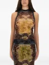 Jean Paul Gaultier Printed-design Sleeveless Top In Neutral