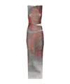 Jean Paul Gaultier Boat Neck Blurry Roses Printed Sleeveless Dress In Multi