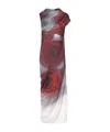 Jean Paul Gaultier Asymmetrical Maxi Dress Floral Print In Multi