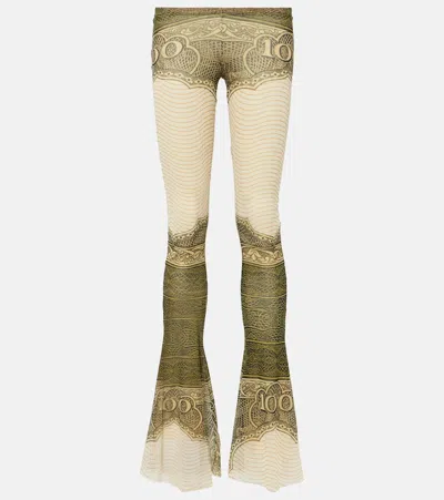 JEAN PAUL GAULTIER PRINTED FLARED PANTS