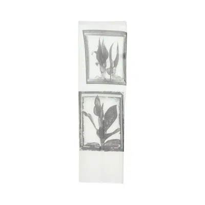 Pre-owned Jean Paul Gaultier Printed Flowers Sheer Front Long Skirt 'white/grey/black' | Women's Size S