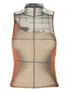 Jean Paul Gaultier Printed Tulle The Fire Tank Top In Multi